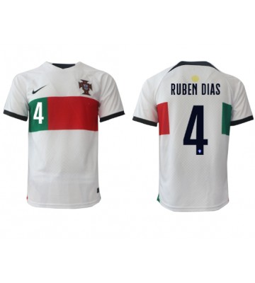 Portugal Ruben Dias #4 Bortatröja VM 2022 Kortärmad